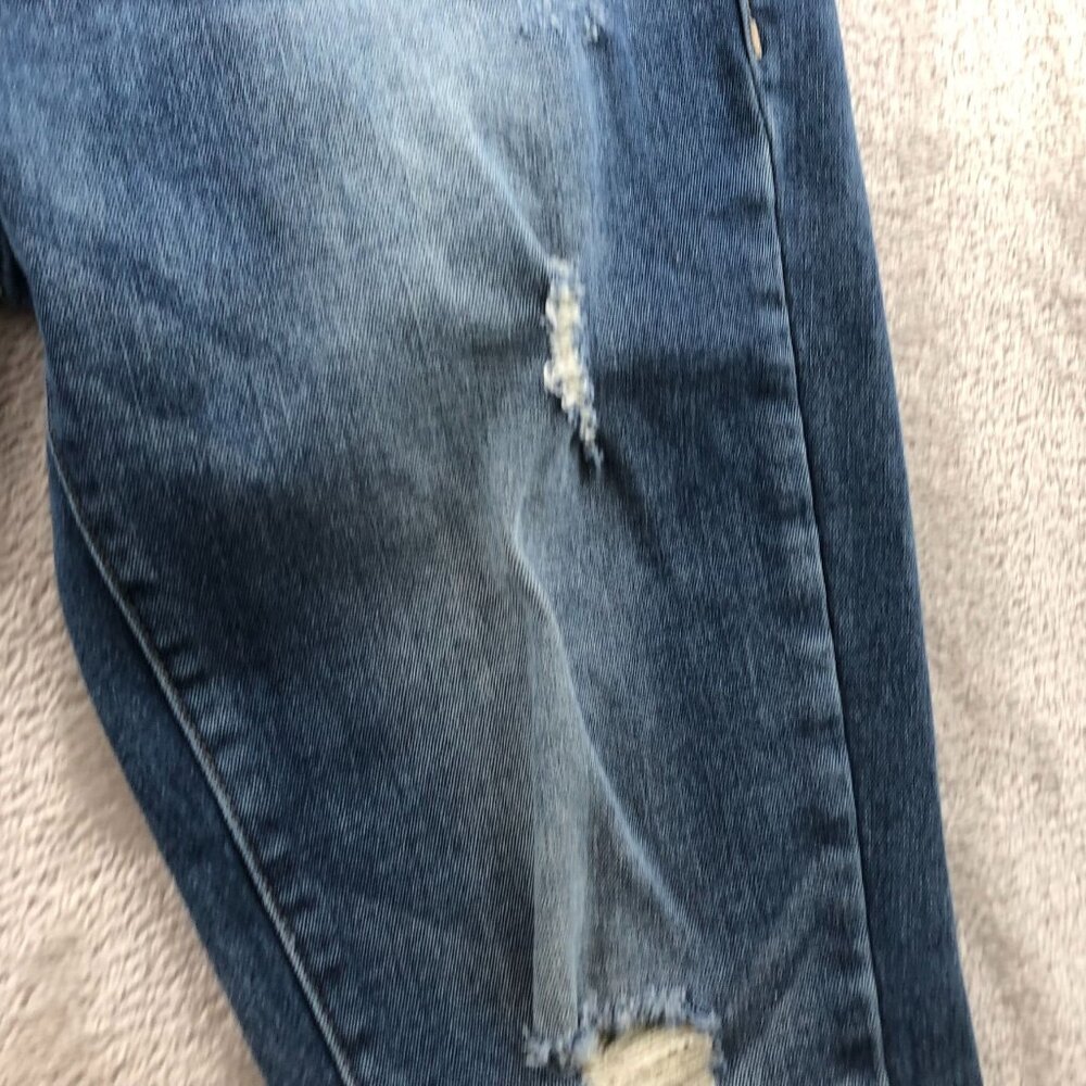 Guess Womens Jeans Size 29 Ankle Mid Rise Skinny Sarah Fit Blue Denim Distressed - Picture 10 of 16